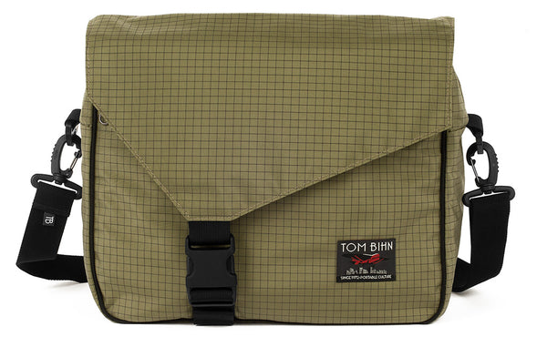 The Maker's Bag in Taiga (olive green with grey grid) 400 Halcyon.